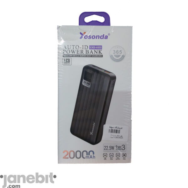 پاور بانک فست شارژ Yosonda با ظرفیت 20000 مدل YXD-A155 PD 22.5W